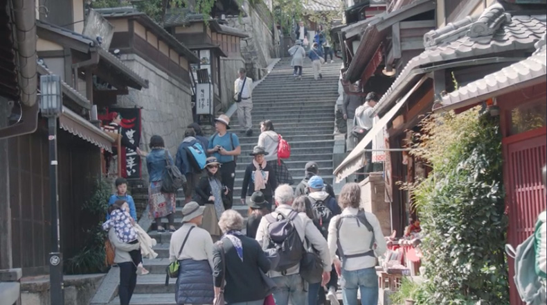 参道、清水寺